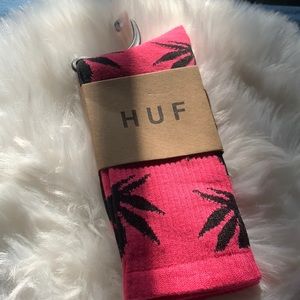 SOLD! HUF Weed socks! Hot pink and black!